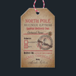 North Pole Reindeer Express Naughty or Nice Santa Gift Tags<br><div class="desc">North Pole Reindeer Express Naughty or Nice Gift From Santa Christmas Holiday Checked Twice Tags. You can add a custom name, or leave them blank to fill out the recipient's name at home. Makes a fun and authentic gift from santa, with their vintage, old style look. The nice X can...</div>