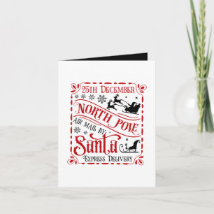 North Pole Santa Express Delivery Holiday Card
