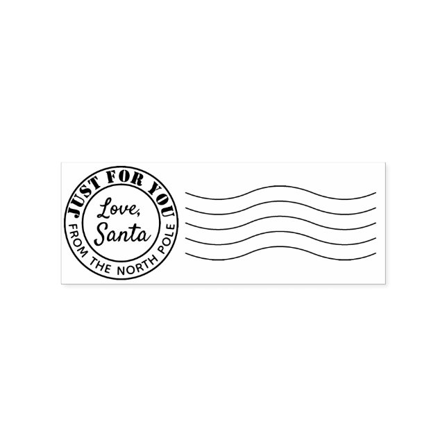 North Pole Santa Postmark Stamp Add Your Text (Imprint)