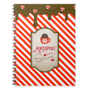 North Pole Santa Shop Funny Christmas Elf Made Notebook