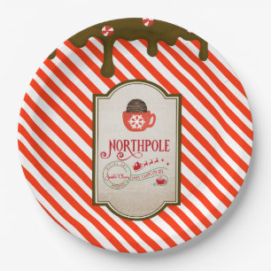 North Pole Santa Shop Funny Christmas Elf Made Paper Plate