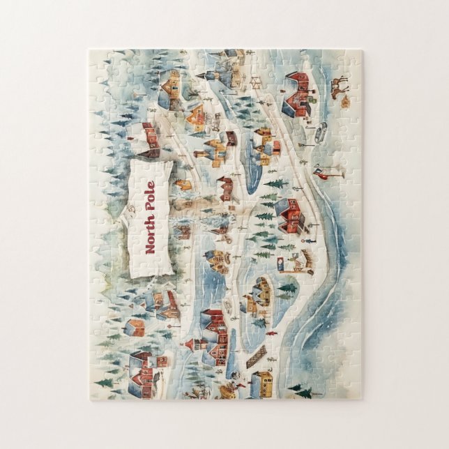 North Pole Santa village  Jigsaw Puzzle (Vertical)