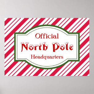 North Pole Sign Poster