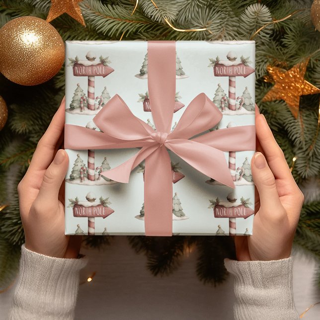 North Pole Sign | Wrapping Paper (Creator Uploaded)