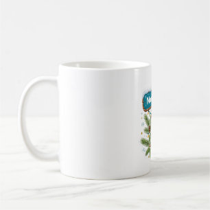North Pole Signpost Vintage Christmas Art Coffee Mug
