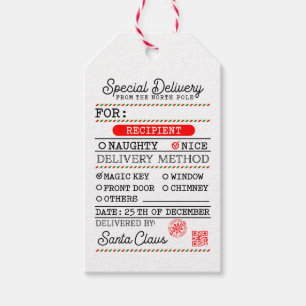North Pole Special Delivery Gift Tags