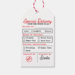 North Pole Special Delivery Gift Tags