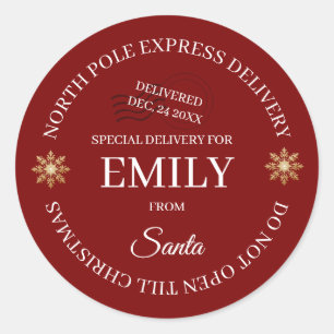 North Pole Special Delivery Stickers