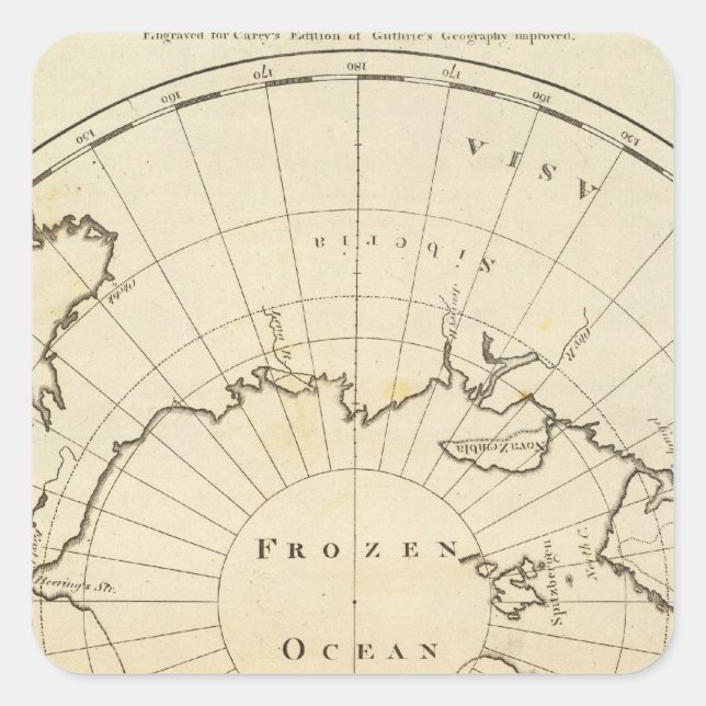 North Pole Square Sticker (Front)