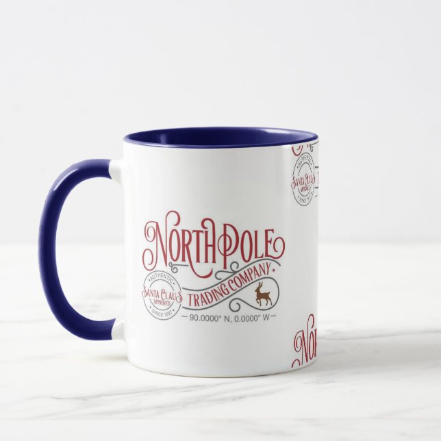 North Pole Trading Co. Christmas Mugs (Left)