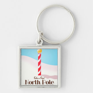 North Pole travel poster Key Ring