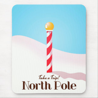 North Pole travel poster Mouse Pad
