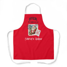 North Pole Vintage Santa All-Over Print Apron