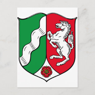 North Rhine Westphalia (Germany) Coat of Arms Postcard