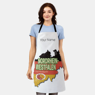 North Rhine Westphalia Germany Retro NRW Souvenir Apron