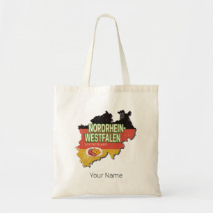 North Rhine Westphalia Germany Retro NRW Souvenir Tote Bag