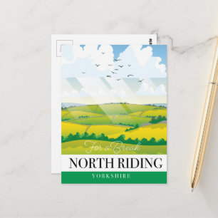 North Riding Yorkshire "for a break" Postcard
