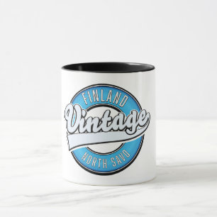 north savo finland vintage style logo mug