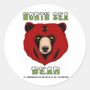 North Sea Bear,Sticker,North Sea Oilman,Oil Rigs Classic Round Sticker