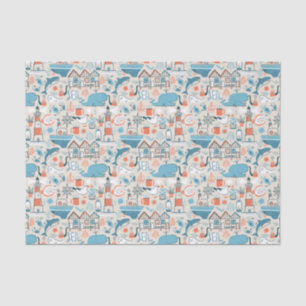 North Sea Cute Doodle Pattern Tissue Paper