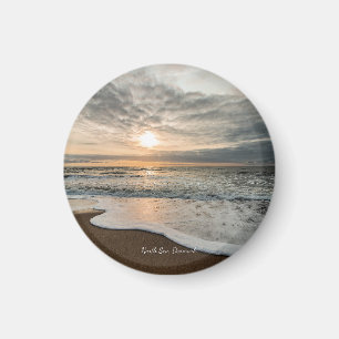North Sea, Denmark picturesque sunset, Magnet