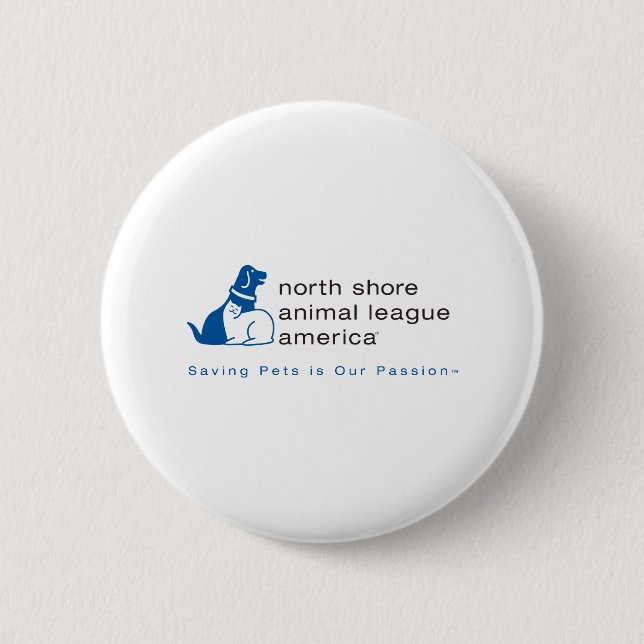 North Shore Animal League Branded 6 Cm Round Badge (Front)
