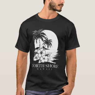 North Shore Hawaii Aloha Hawaiian Hibiscus Surfer T-Shirt