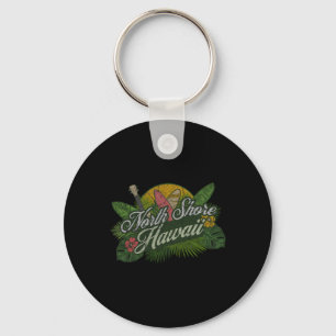 North Shore Hawaii Beach Surf Summer Vacation Vint Key Ring