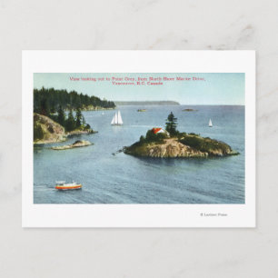 North Shore Marine Drive View of Point Grey Postcard