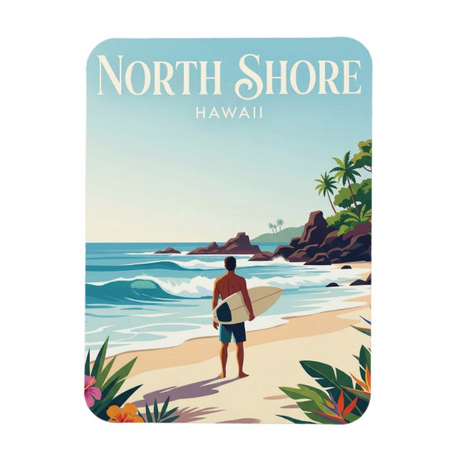 North Shore, Oahu Hawaii Magnet (Vertical)