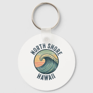 North Shore Oahu Hawaii Souvenir Surfing Hawaiian Key Ring