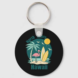 North Shore Oahu Hawaii Souvenir Surfing Hawaiian  Key Ring