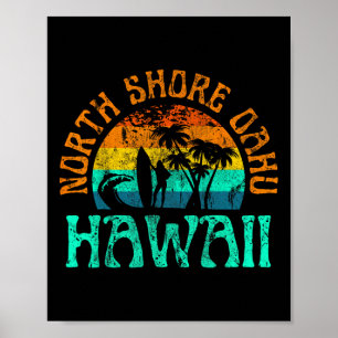North Shore Oahu Hawaii Surf Beach Surfer Waves Gi Poster
