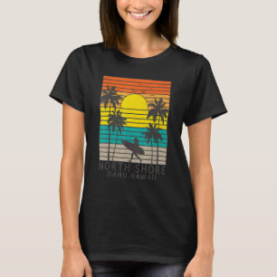 North Shore Oahu Hawaii Surfer Girl Beach Surfing T-Shirt