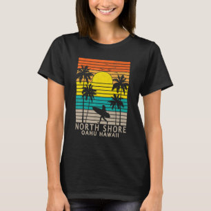 North Shore Oahu Hawaii Surfer Girl Beach Surfing T-Shirt