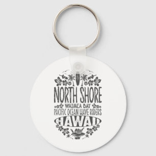North Shore Waimea Y Pacific Ocean Wave Riders Sur Key Ring