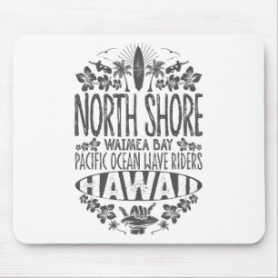North Shore Waimea Y Pacific Ocean Wave Riders Sur Mouse Pad
