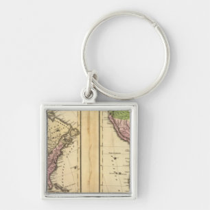 North & South America Key Ring