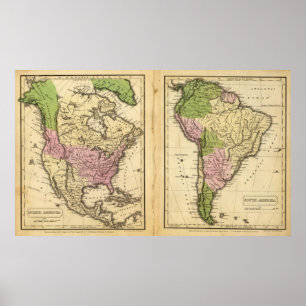 North & South America Poster