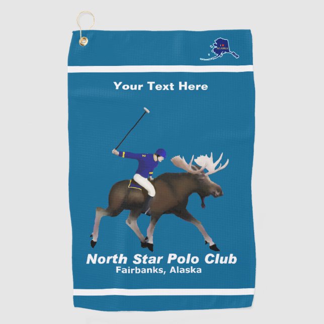North Star Moose Polo Club Golf Towel (Front)