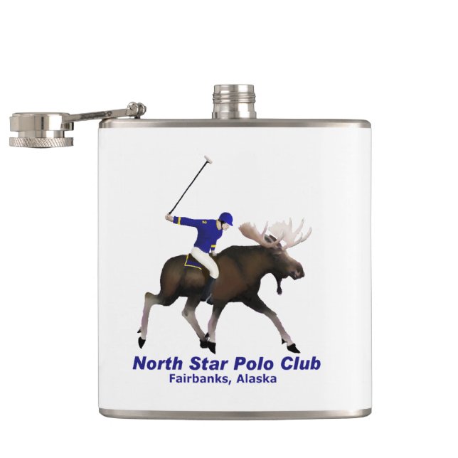 North Star Polo Club Hip Flask (Opened)