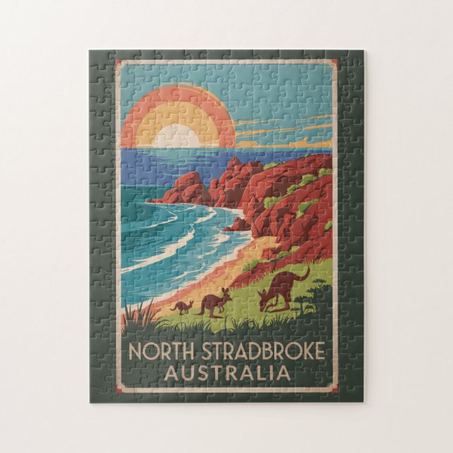 North Stradbroke Island Kangaroos Illustration Jigsaw Puzzle (Vertical)