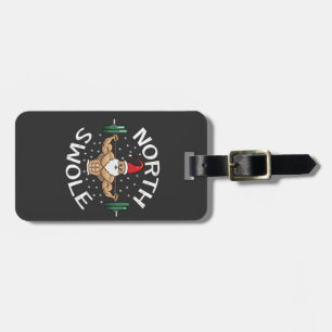 North Swole Funny Muscle Santa Christmas Fitness Luggage Tag