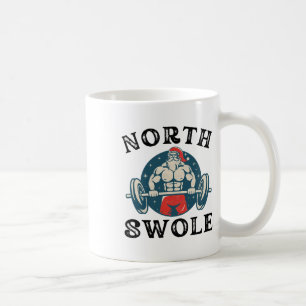 North Swole Funny Workout Santa Christmas Bodybuil Coffee Mug