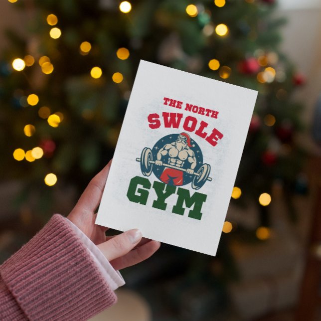 North Swole Gym Funny Santa  Card (Creator Uploaded)