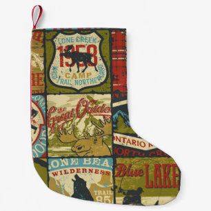 North territories adventure sign and symbol patchw small christmas stocking