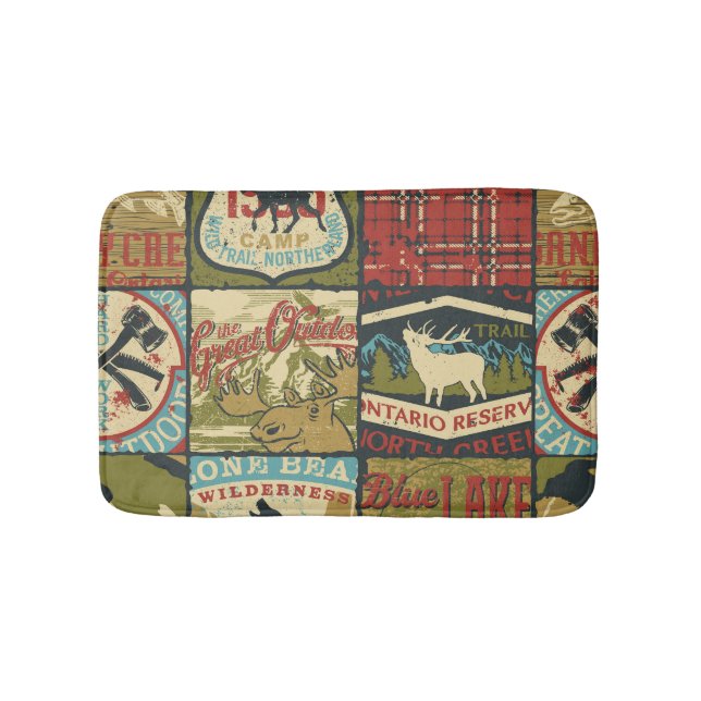 North Territories Adventure: Symbolic Patchwork Bath Mat (Front)