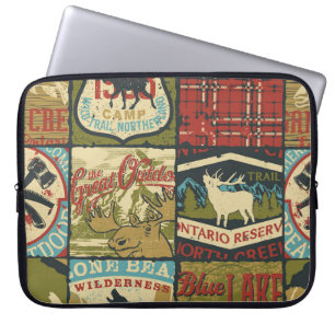 North Territories Adventure: Symbolic Patchwork Laptop Sleeve