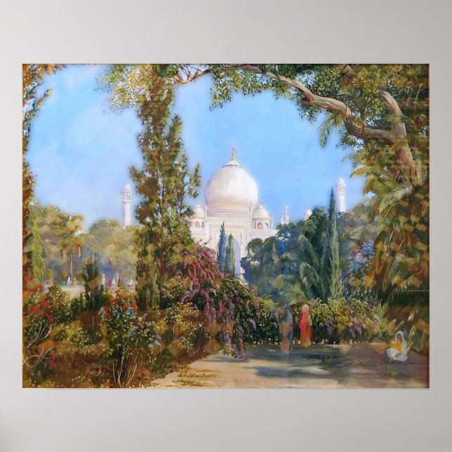 North - The Taj Mahal At Agra, West India Poster (Front)
