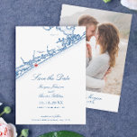 North Topsail Beach Map Elegant Navy Blue Wedding Save The Date<br><div class="desc">Announce your coastal North Carolina wedding with this elegant navy blue North Topsail Beach photo save the date card, featuring a stylish coastal map design and your engagement photo. Perfect for destination beach weddings in North Topsail Beach, this design is ideal for celebrations at Topsail Manor, Sea Haven Estate, The...</div>